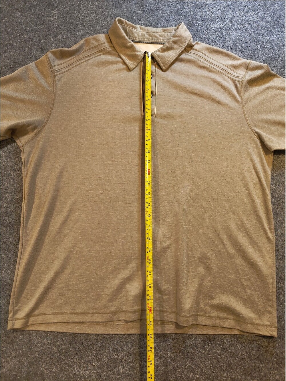 Men's Taupe Short Sleeve Casual Golf Polo Shirt
